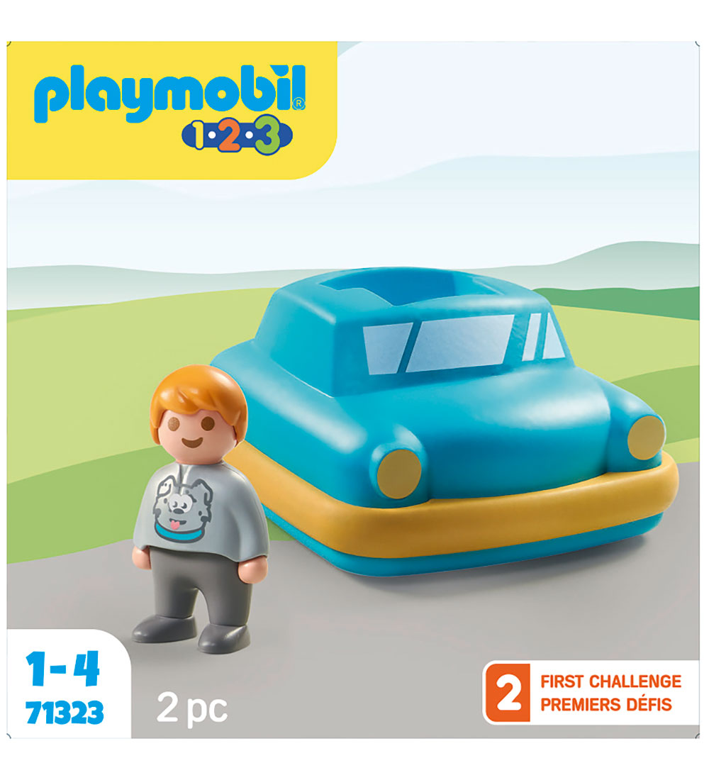 Playmobil 1.2.3. - Push & Go Car - 2 Parts - 71323