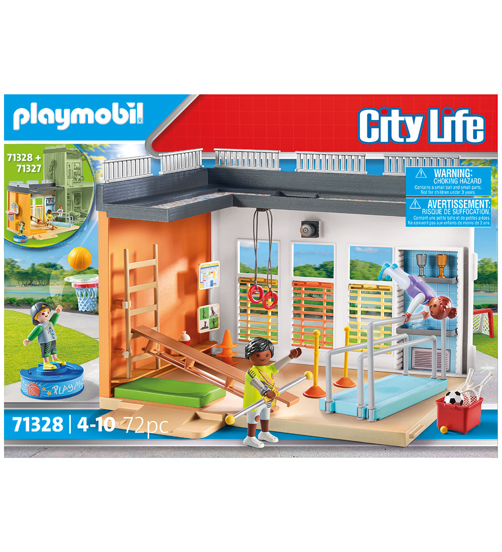 - Gymnastiksal Som Tilbygning Playmobil City Life - 72 Parties -