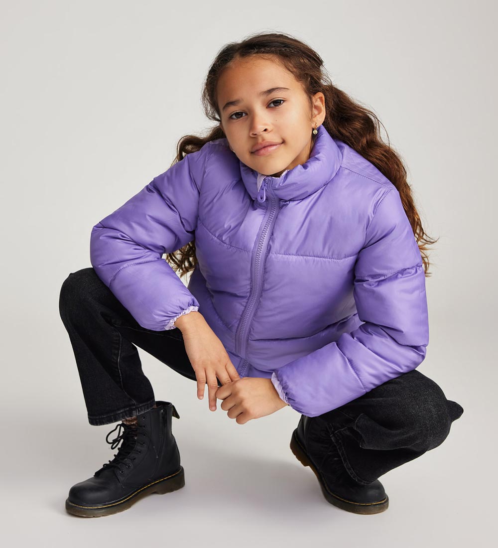 Kids Only Padded Jacket - Reversible - KogNewricky - Pastel Lila