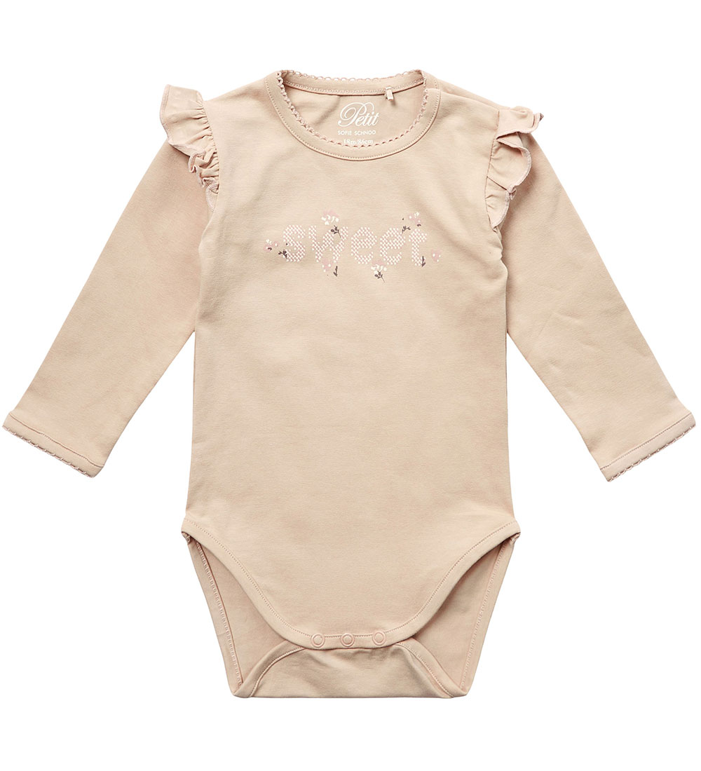 Petit by Sofie Schnoor Bodysuit L/æ - Nougat w. Print