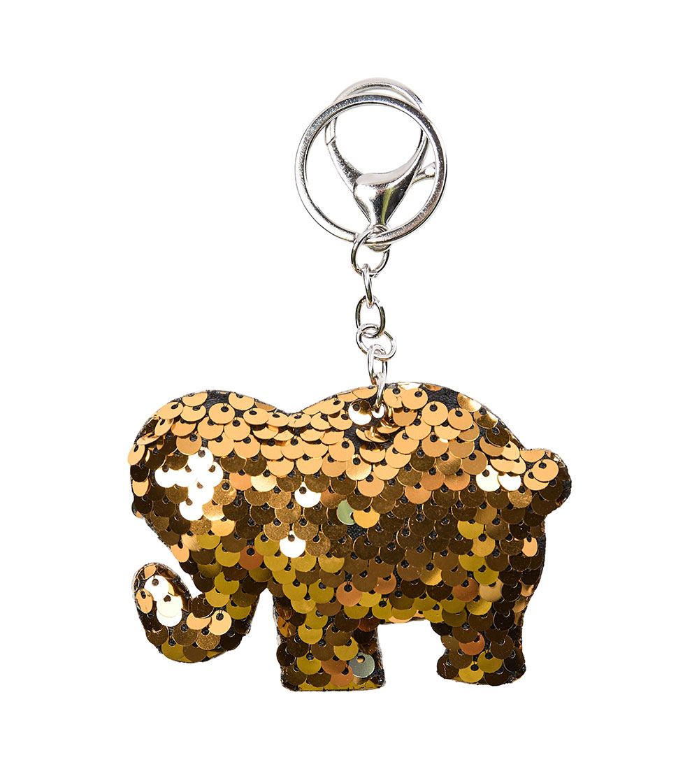 Petit by Sofie Schnoor Keychain - Elephant/Gold w. Sequins
