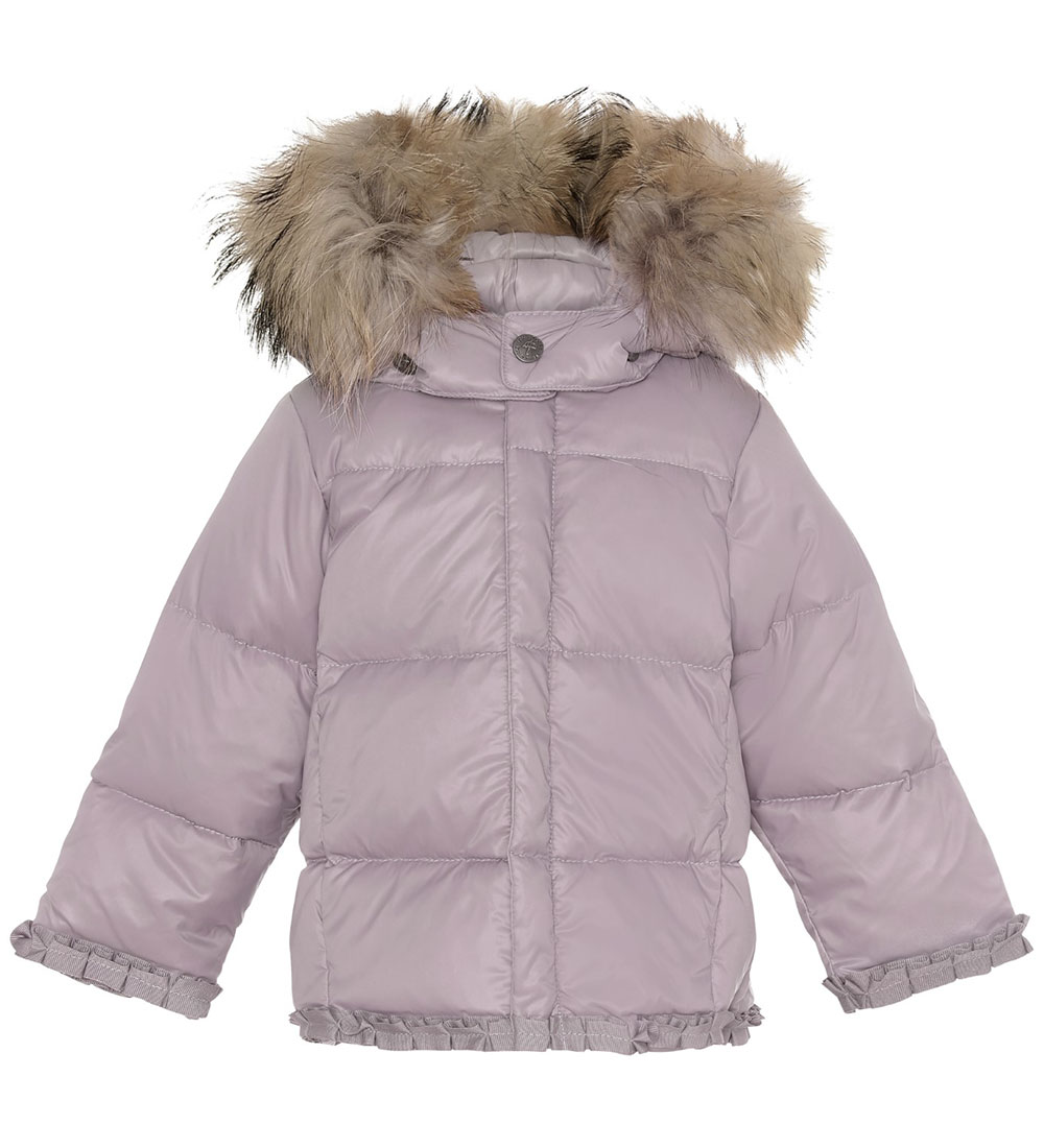 Ver de Terre Down Jacket w. Fur - Heather