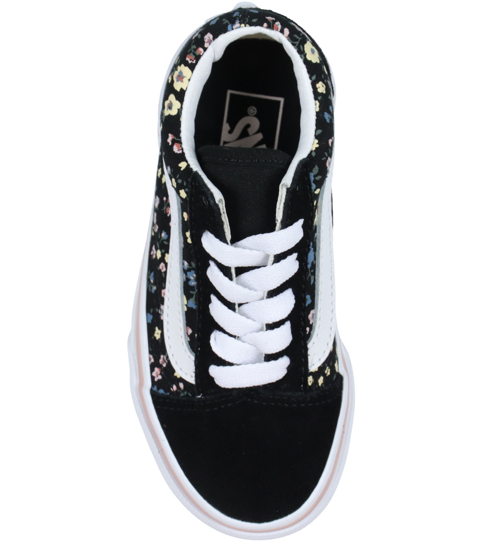 vans multi floral black