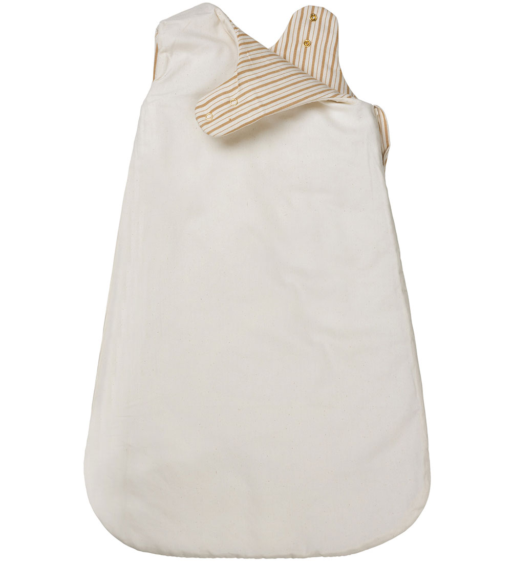 Fabelab Sleeping Bag - Reversible - Caramel Stripes/Natural