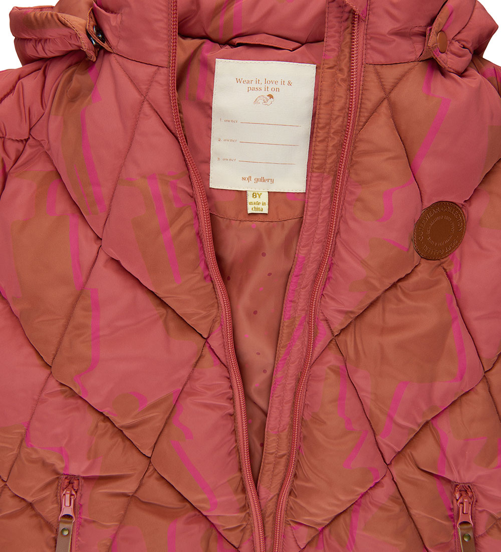 Soft Gallery Padded Jacket - SgEttie - Mineral Red