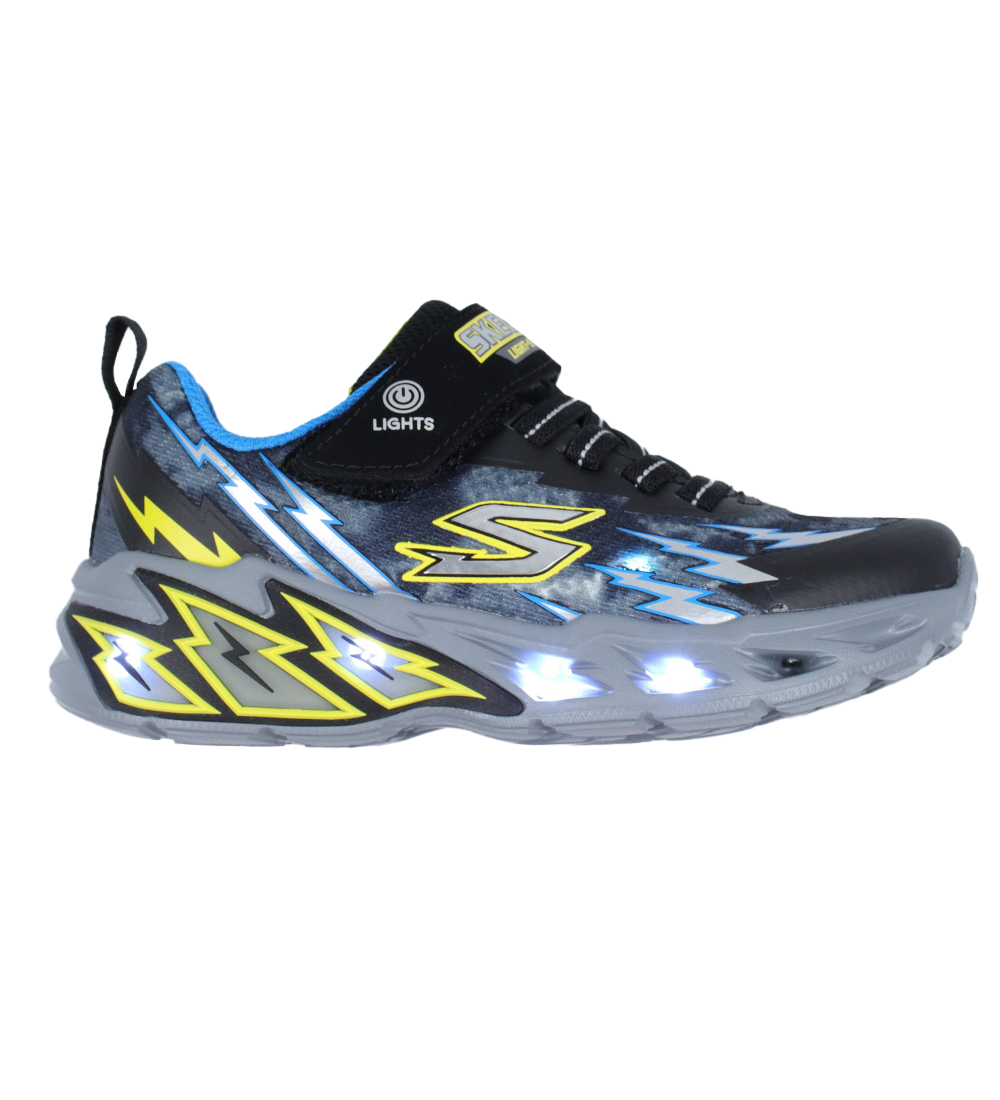 Skechers Shoe w. Light - Boys Light Storm 2.0 - Black/Blue