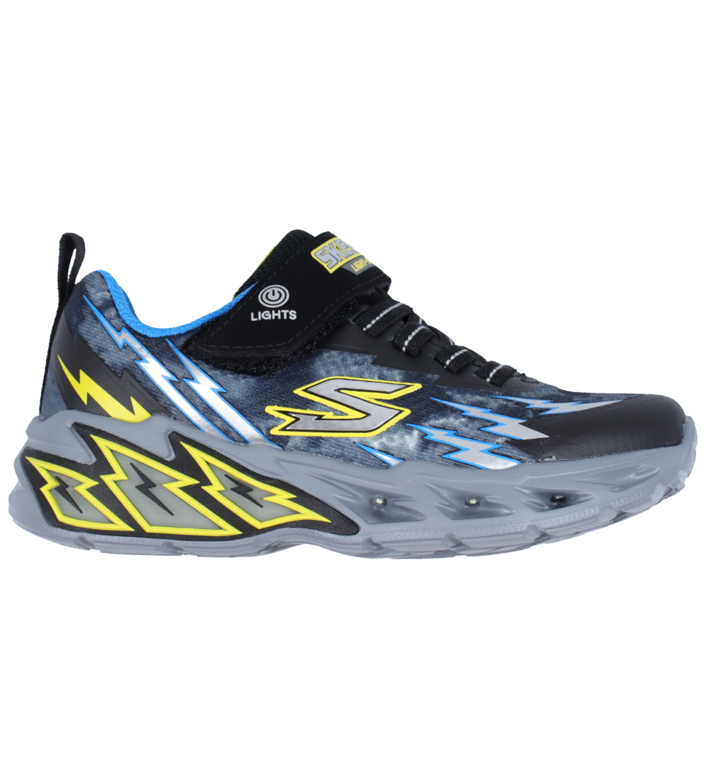 Skechers Shoe w. Light - Boys Light Storm 2.0 - Black/Blue