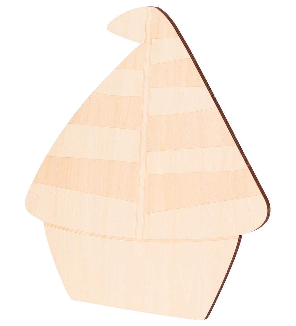 Little Dutch Wall Lamp - Wood - 28x27 cm - Boat