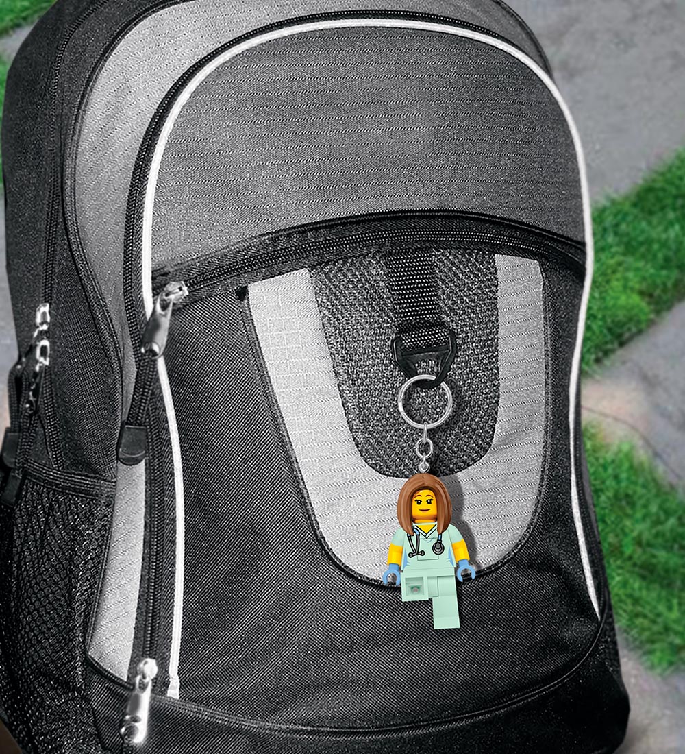 LEGO® Schlüsselanhänger m. Taschenlampe - LEGO® Krankenschwester
