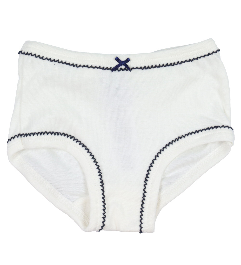 Petit Bateau Knickers - 3-Pack - Beige/White/Navy/Striped/Hearts
