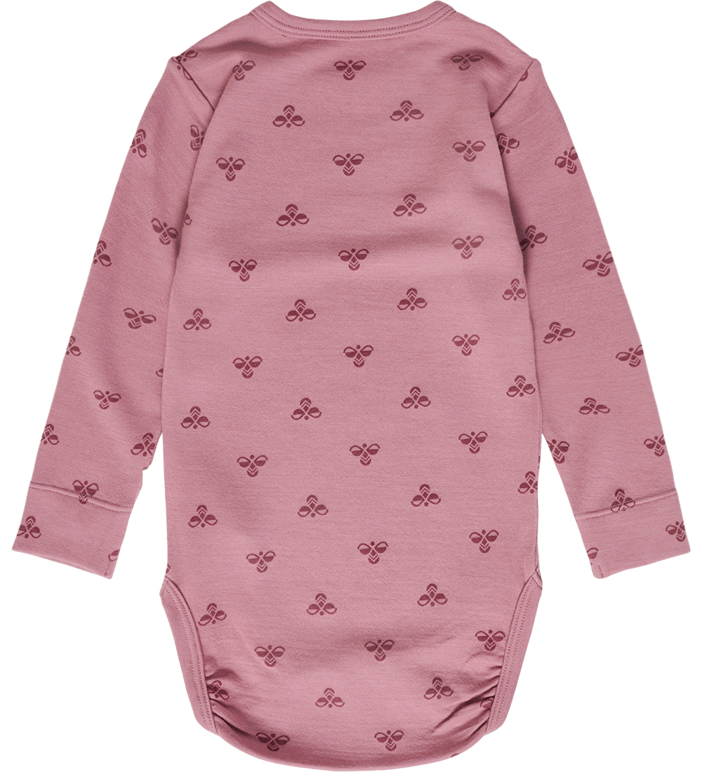 Hummel Bodysuit l/s - Wool - hmlBambo - Nostalgia Rose