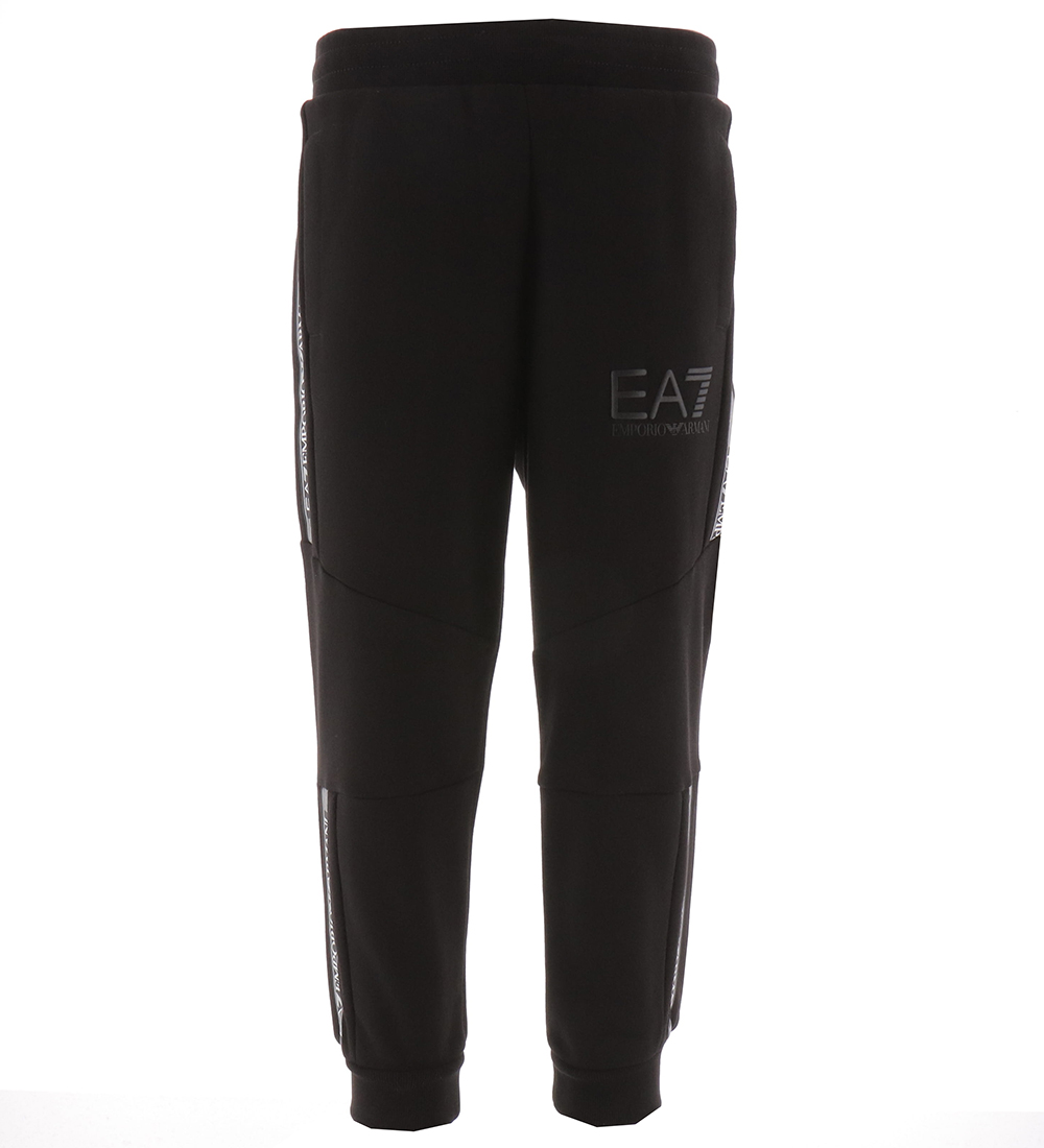 EA7 Sweatpants - Black w. Logo Stripes