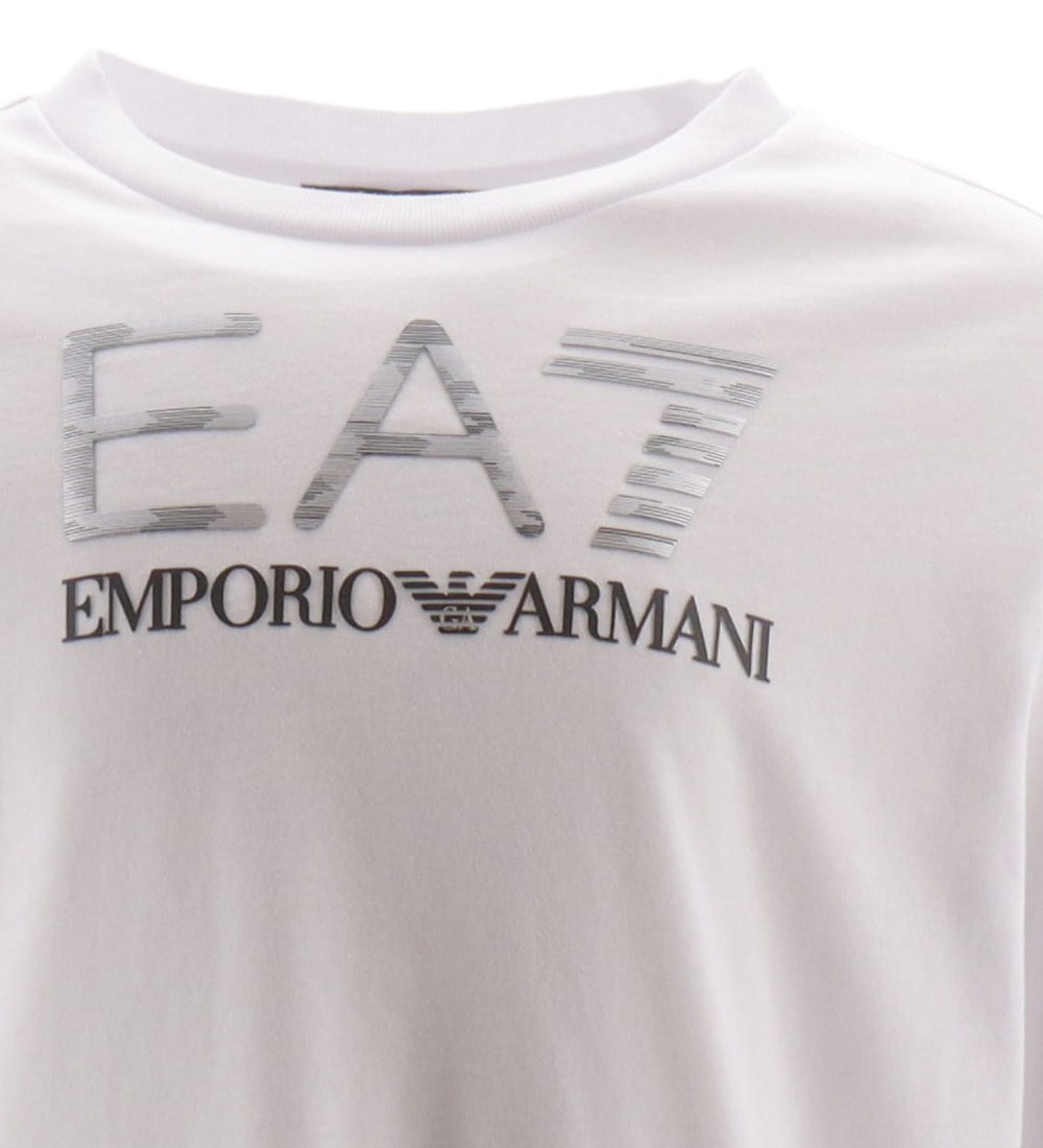 EA7 Blouse - White w. Silver