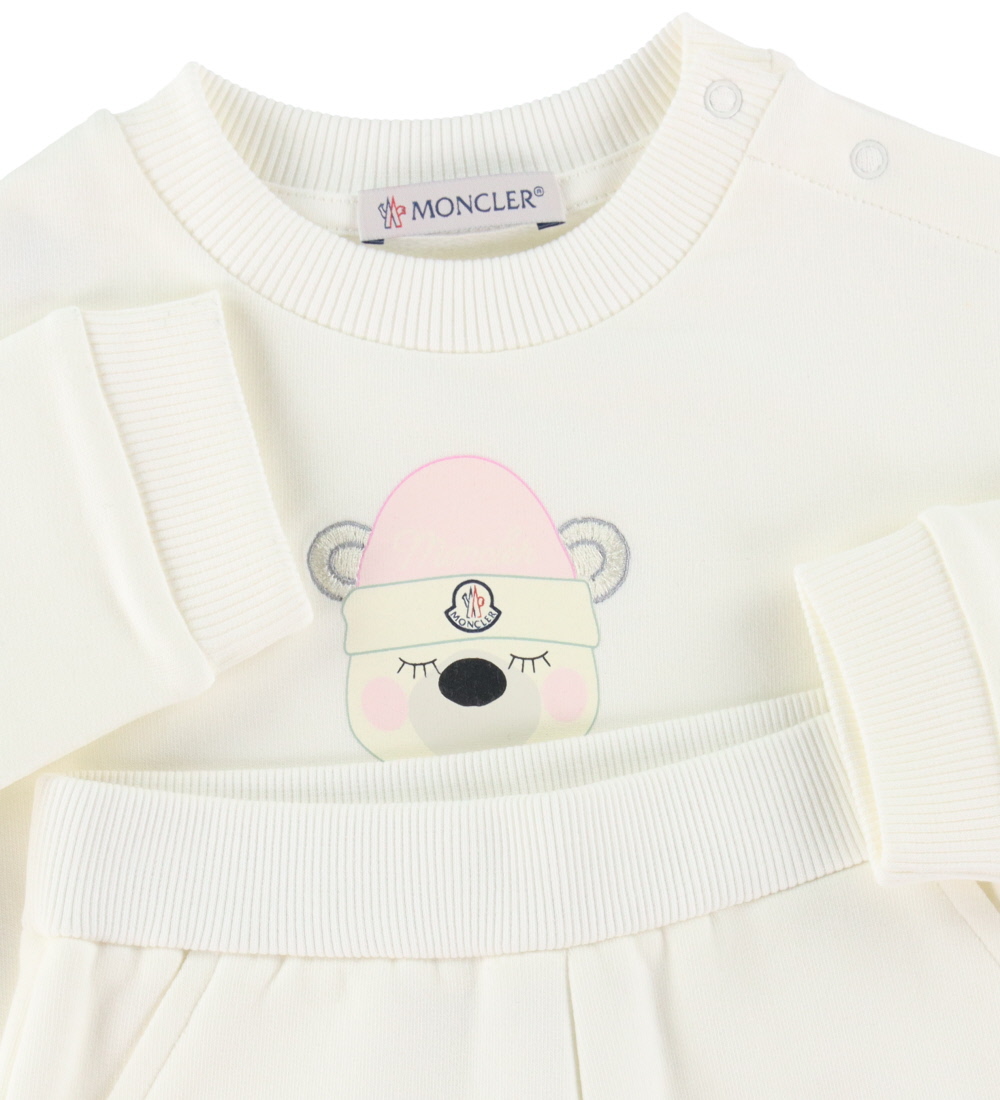 Moncler Sweat Set - Off White w. Print