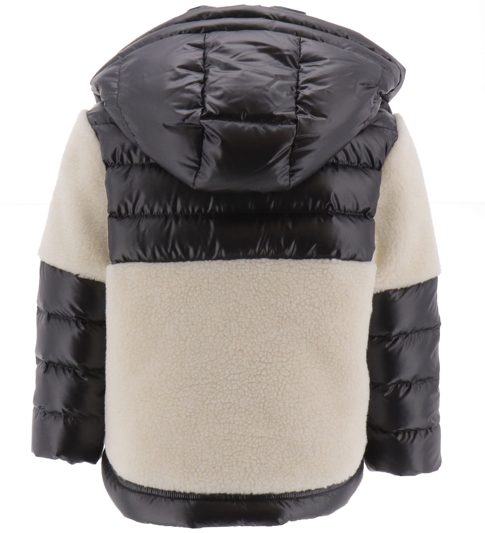 Moncler Daunenjacke m. Teddyfleece - Patrick - Off White/Schwarz