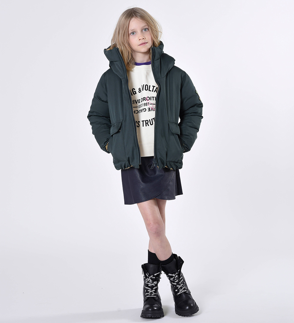 Zadig & Voltaire Padded Jacket - Reversible - Dark Green/Gold