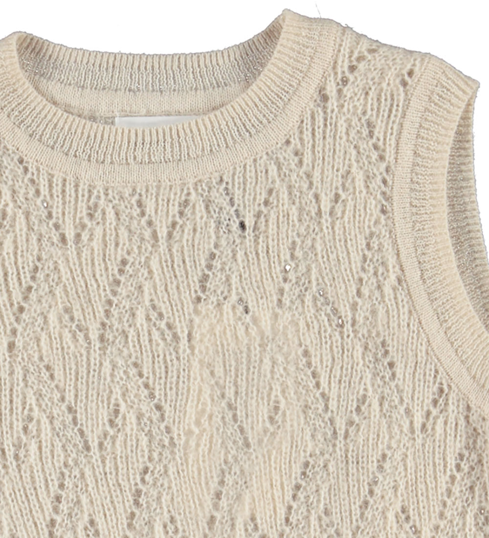 Molo Waistcoat - Wool/Polyester - Greta - Pearled Ivory