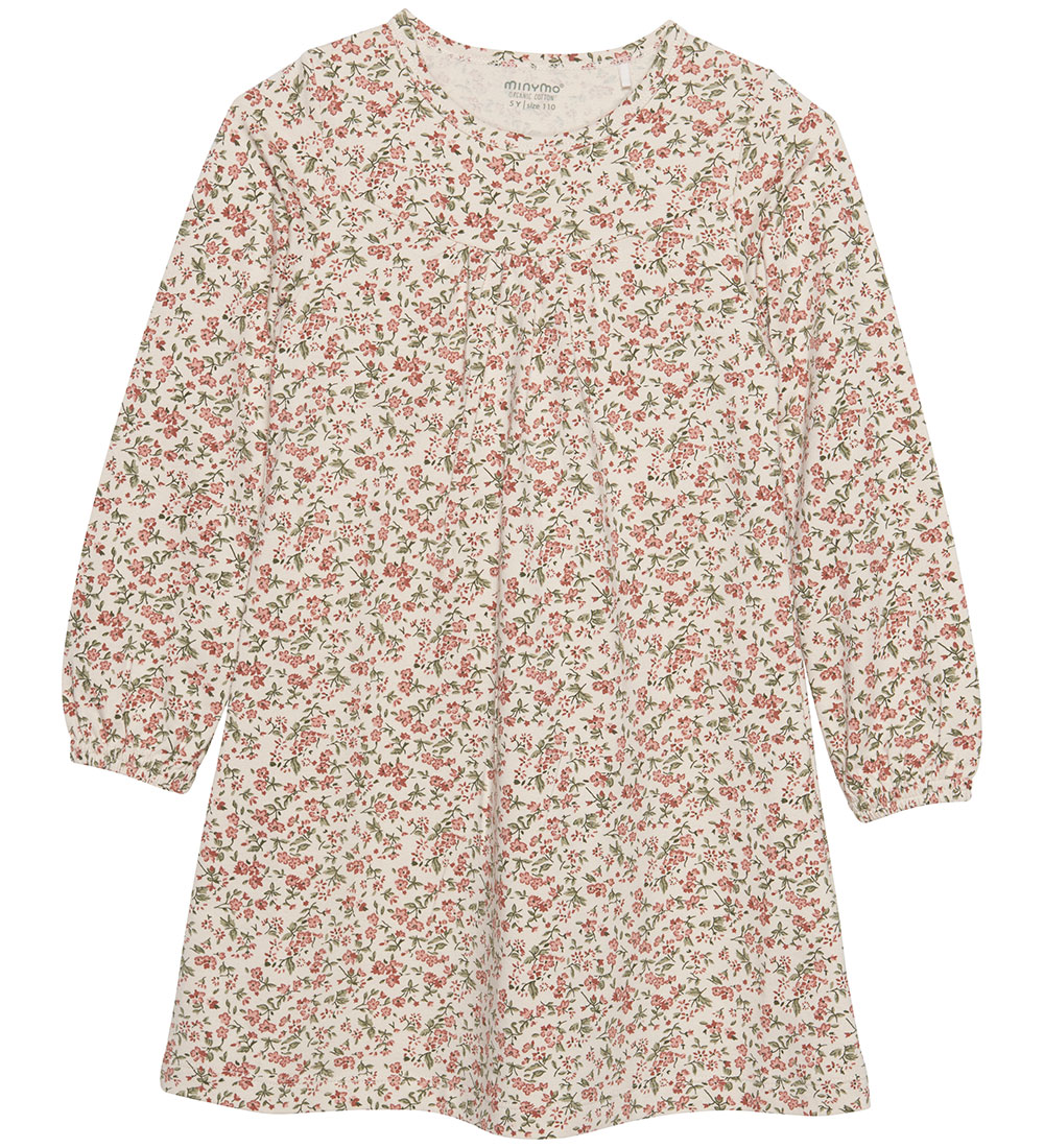 Minymo Nightdress - Sandshell w. Flowers