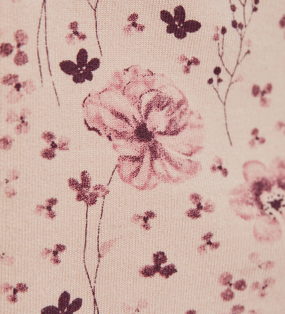 En Fant Leggings - Svett - Rose Dust m. Blommor