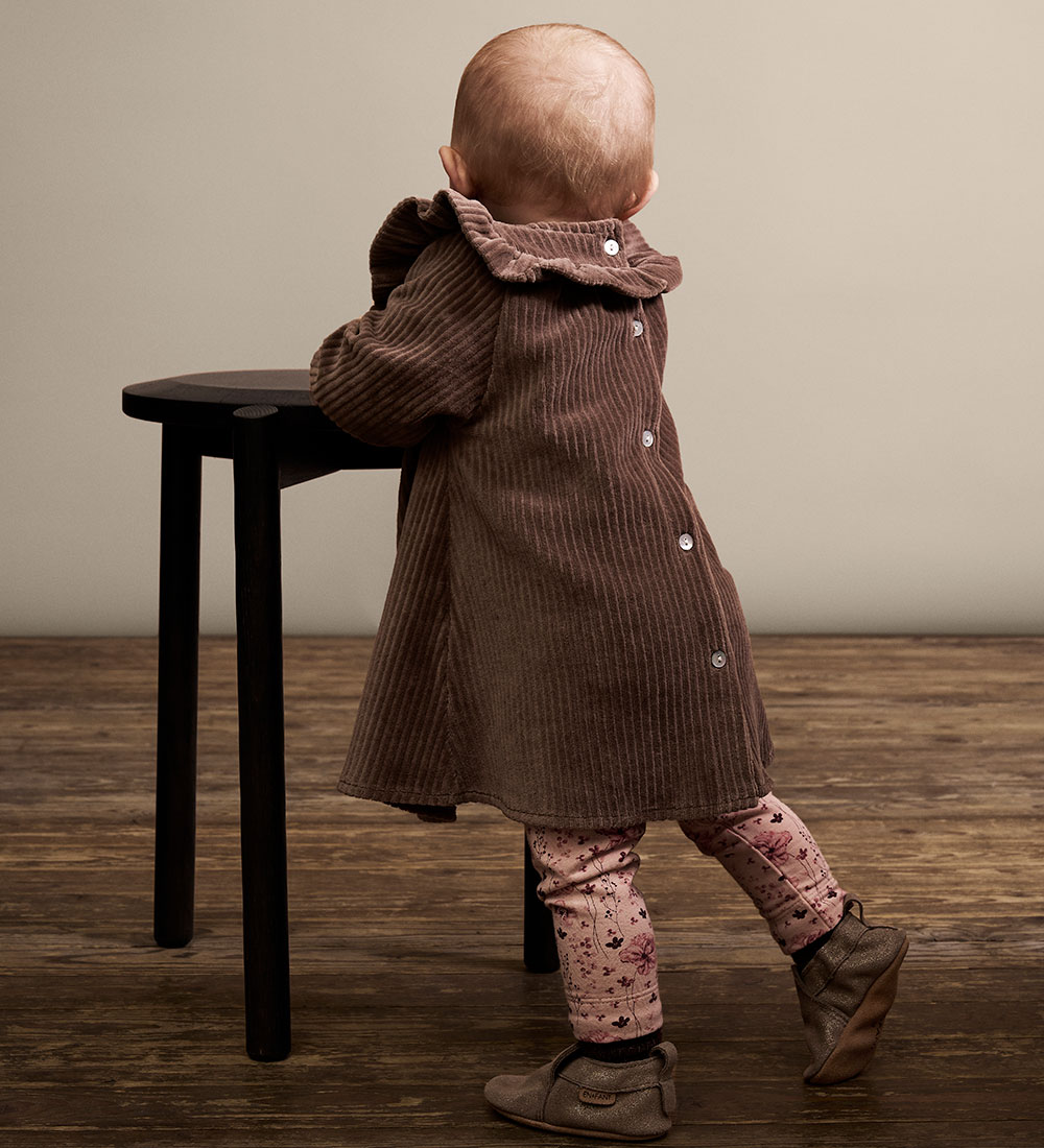 En Fant Leggings - Svett - Rose Dust m. Blommor