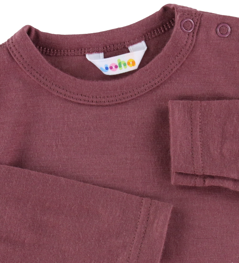 Joha Bodysuit l/s - Wool - Bordeaux
