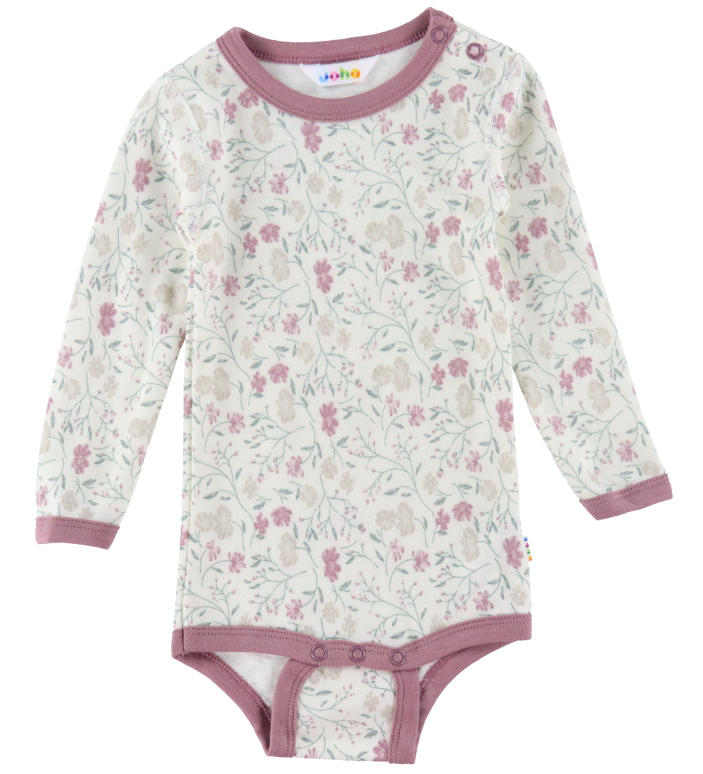 Joha Samfella L/æ - Ull/Bambus - Off White/Rose