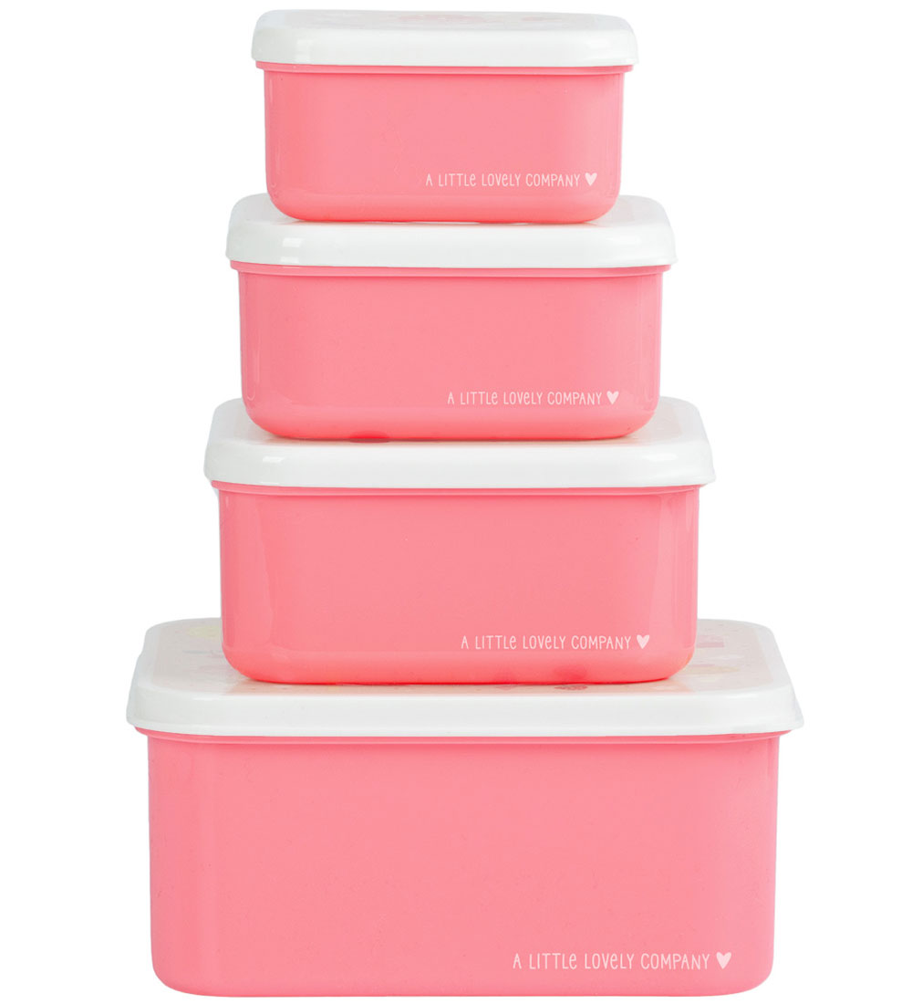 A Little Lovely Company Lunchbox Set - 4 pcs - Iceream
