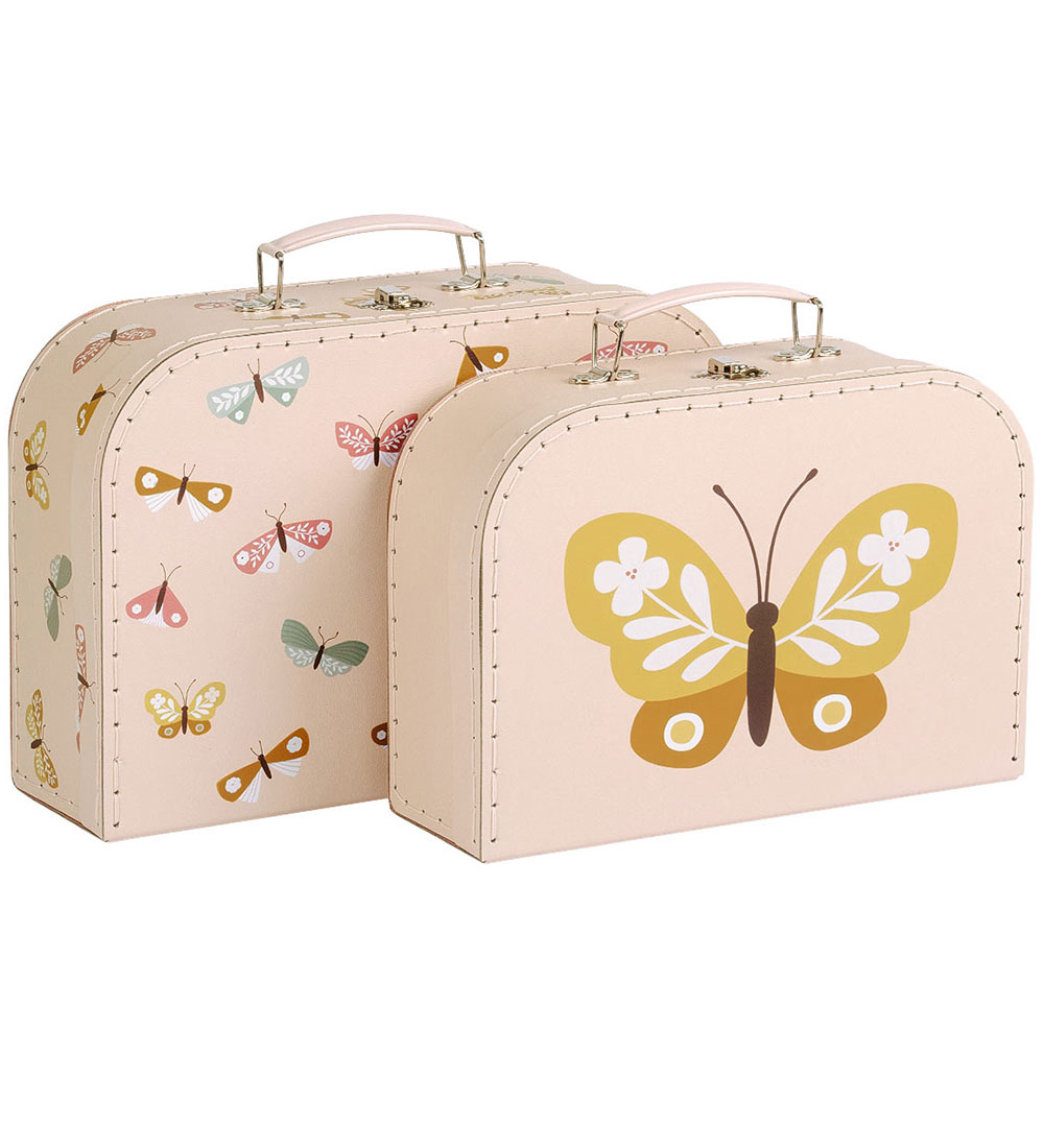 A Little Lovely Company Cardboard Suitcase - 2 pcs - 29x20/25.5x