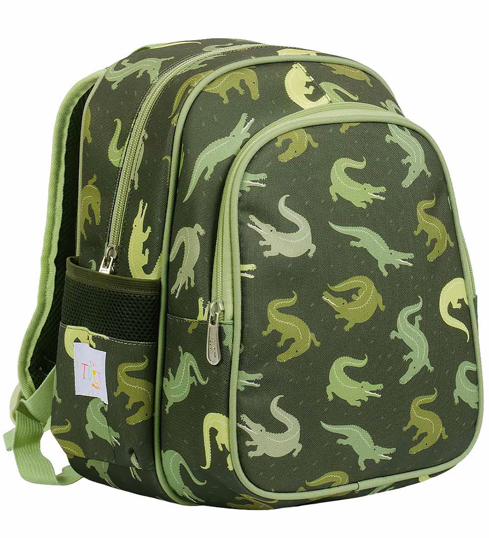 A Little Lovely Company Backpack w. Thermal pocket - Crocodiles