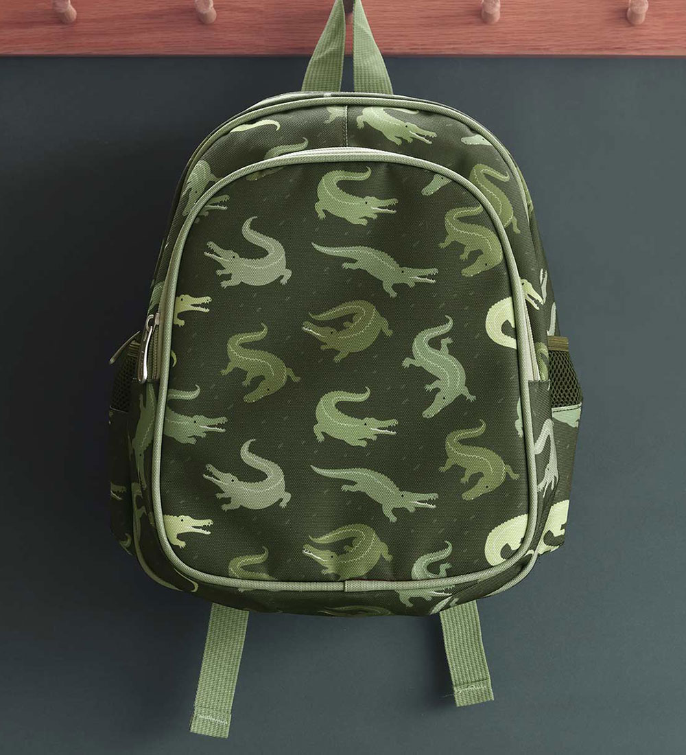 A Little Lovely Company Backpack w. Thermal pocket - Crocodiles