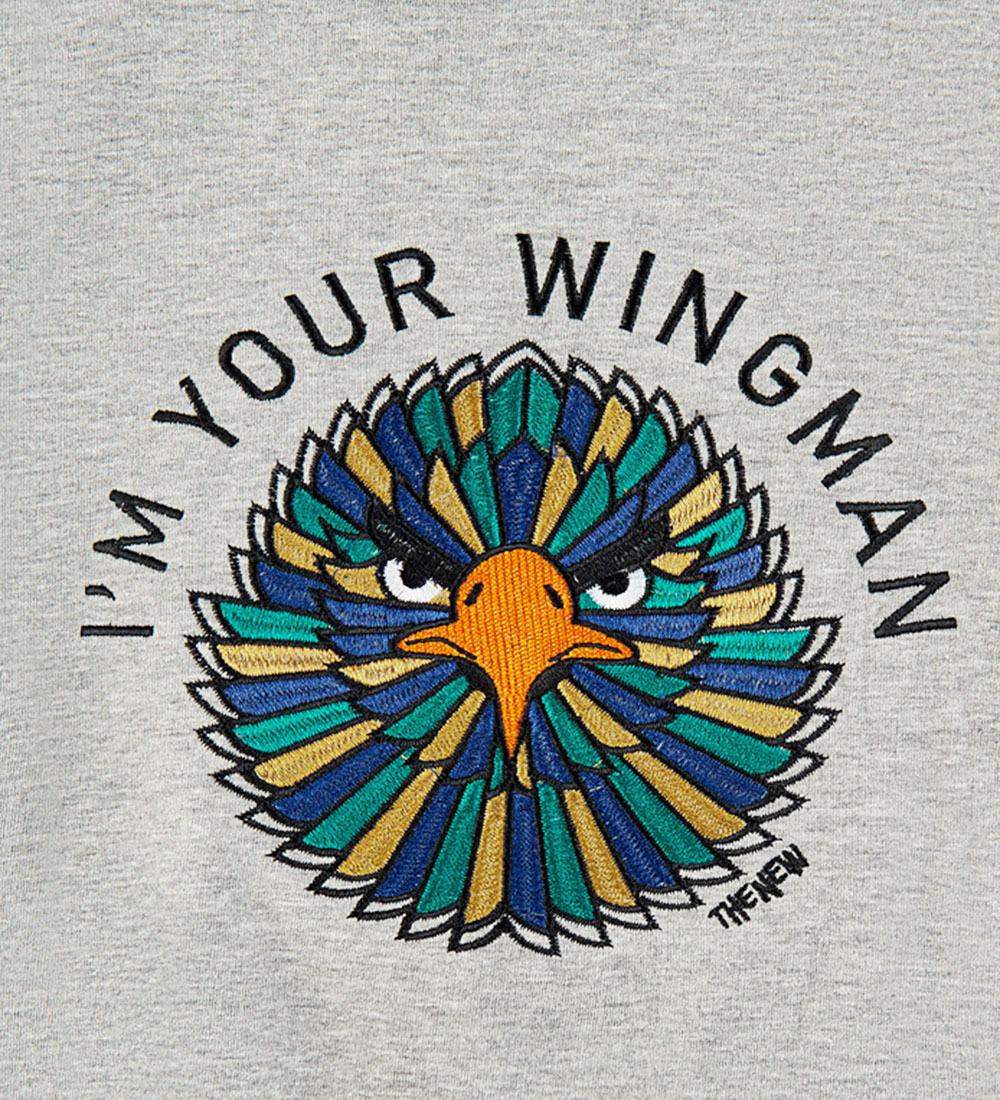 The New Sweatshirt - TnHuxley - Grau Meliert m. Hawk