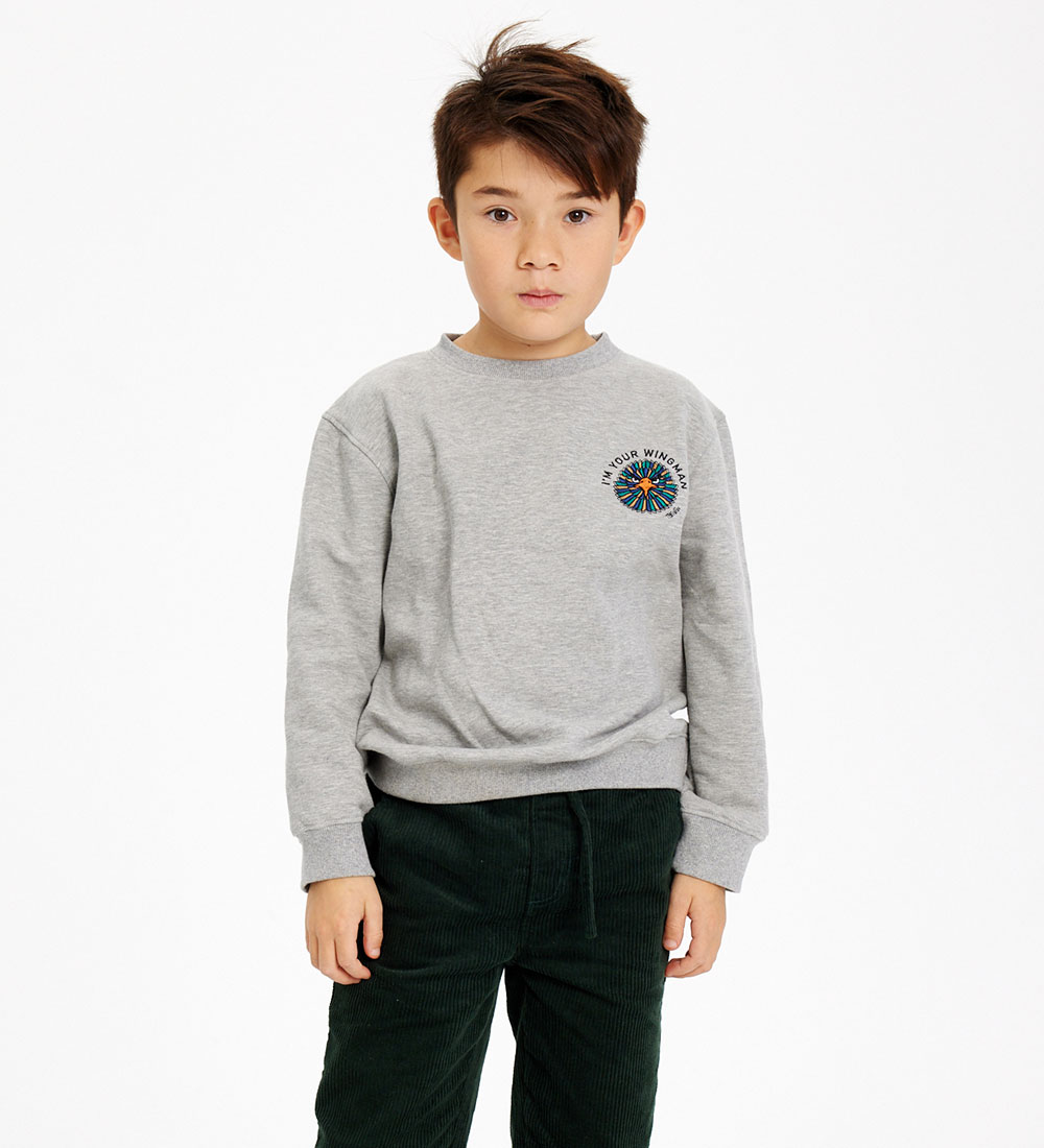 The New Sweatshirt - TnHuxley - Grau Meliert m. Hawk