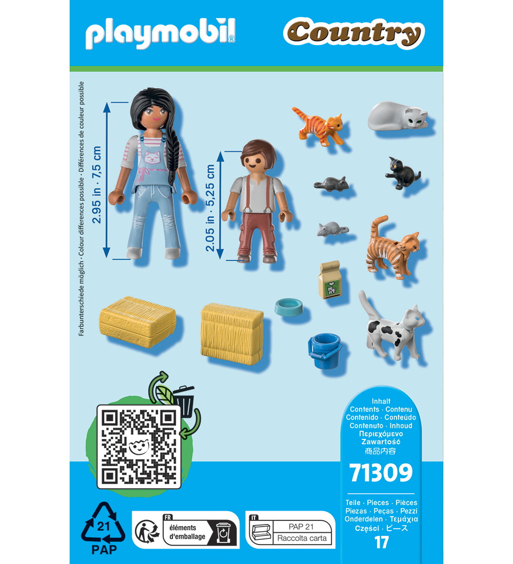 Playmobil Country - Kissaperhe - 71309 - 17 Osaa