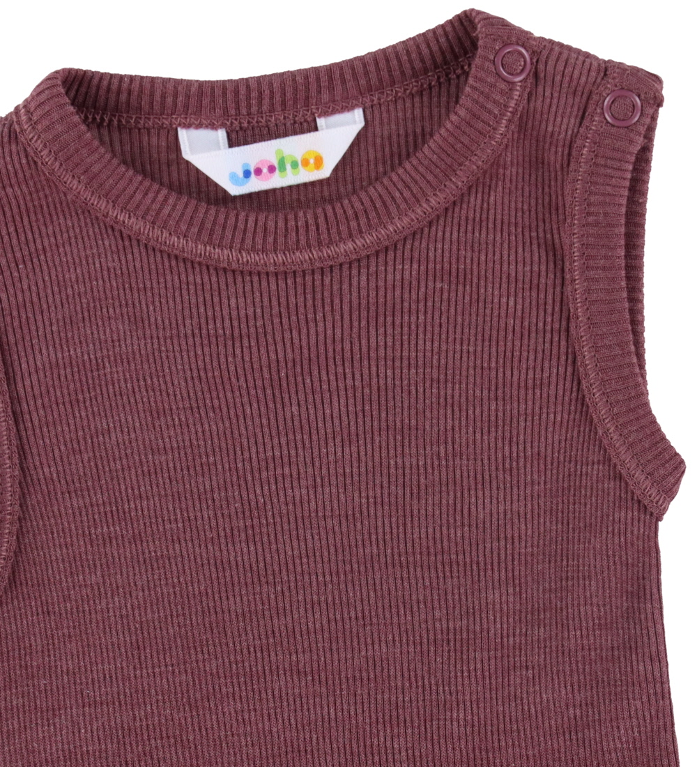 Joha Bodysuit Sleeveless - Rib - Wool/Silk - Bordeaux