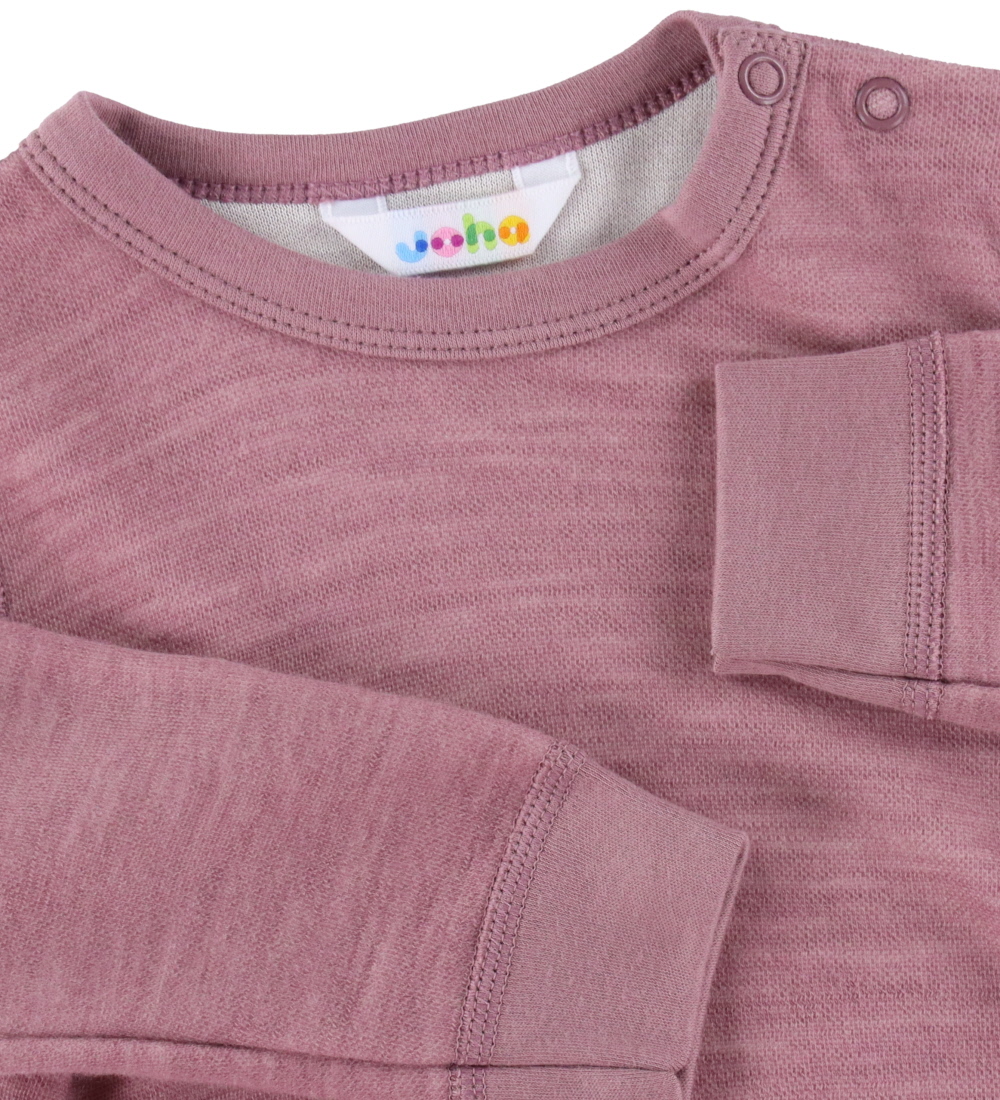 Joha Bluse - Wolle/Bambus - Rose