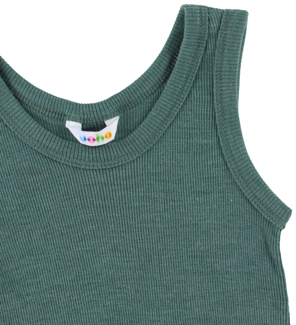 Joha Undershirt - Rib - Wool/Silk - Dark Green