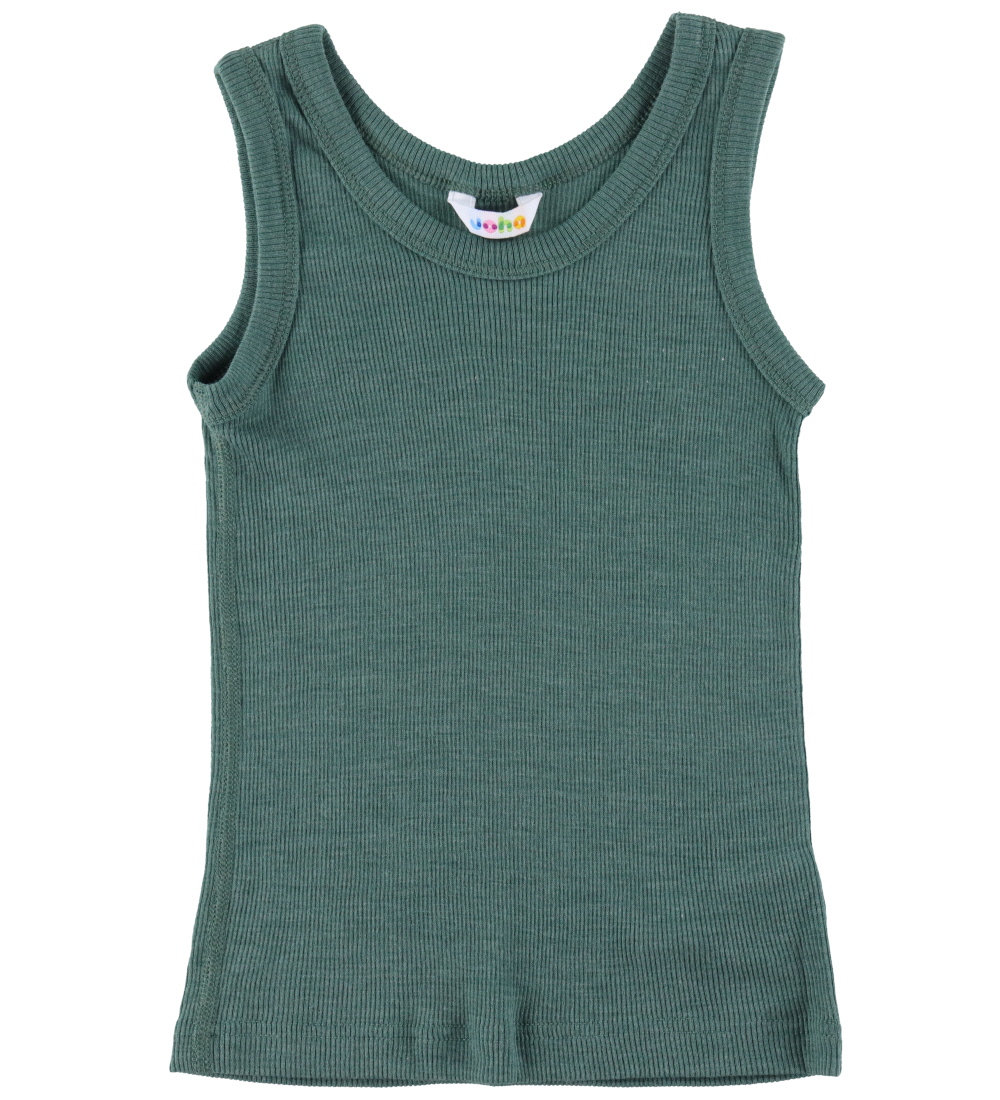 Joha Undershirt - Rib - Wool/Silk - Dark Green