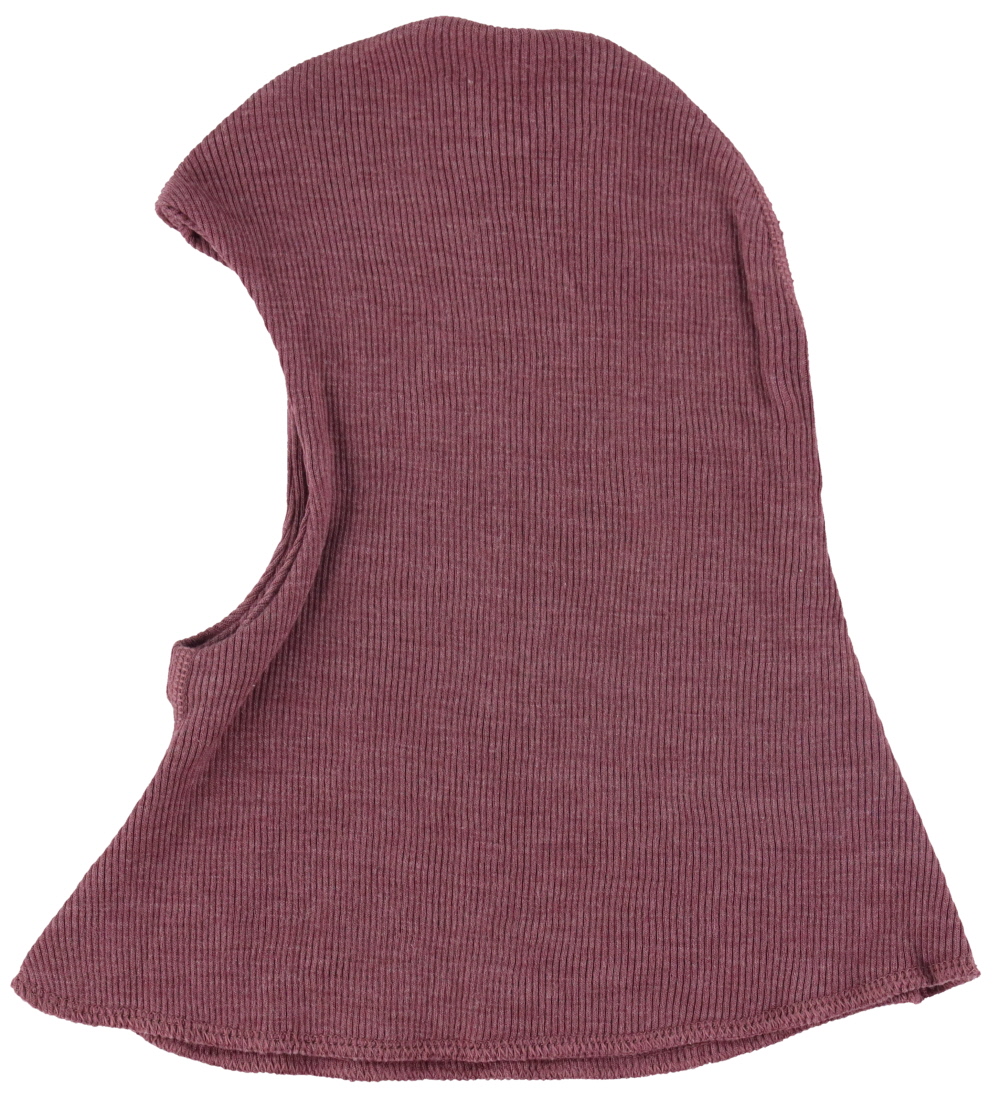 Joha Balaclava - Rib - Wool/Silk - 2-layer - Bordeaux