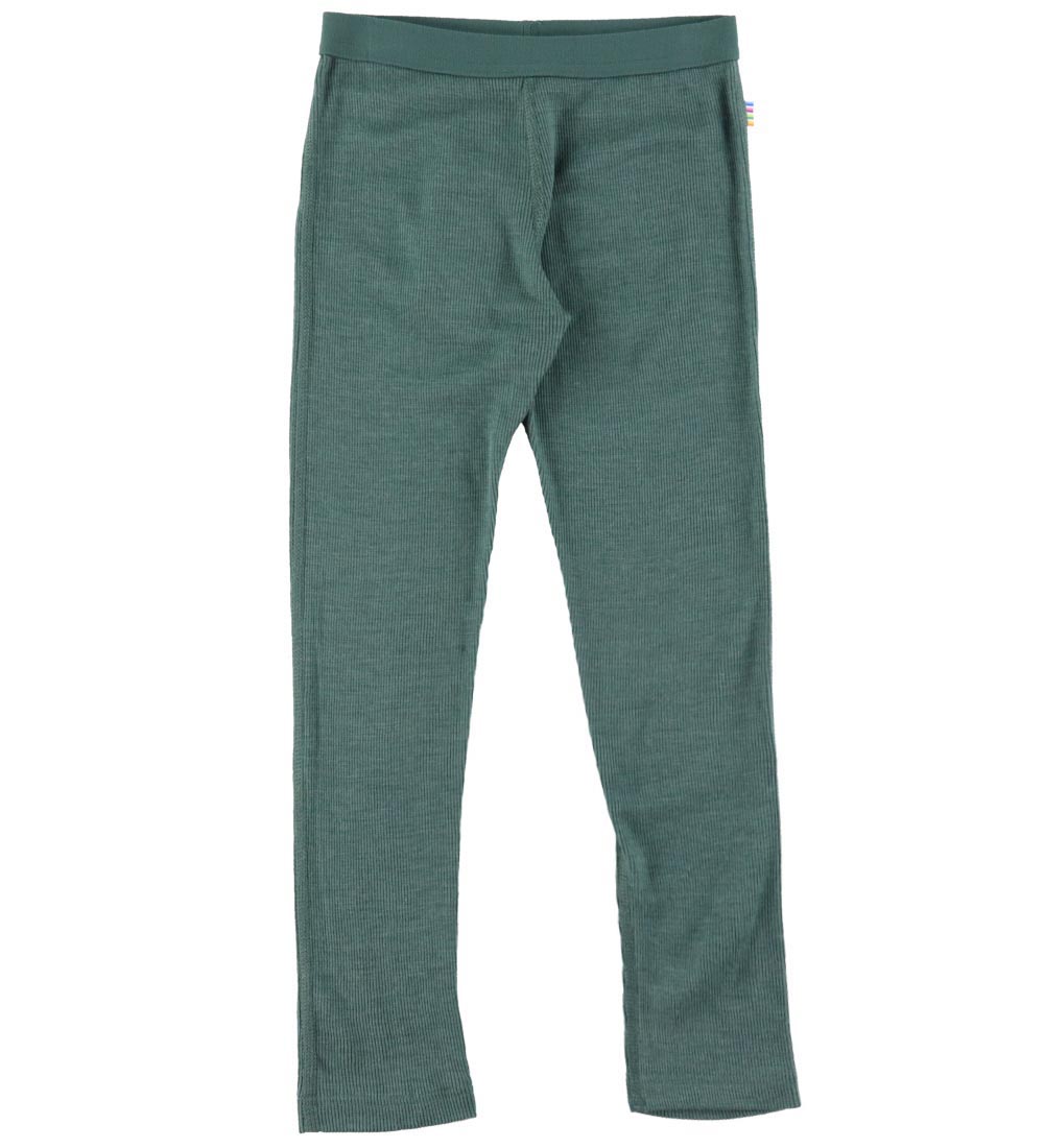 Joha Leggings - Rib - Wolle/Seide - Dunkelgrün