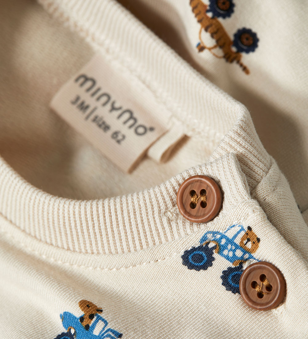 Minymo Sweatshirt - Sandshell w. Cars