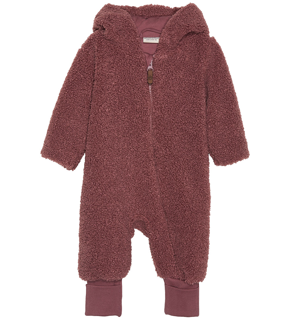 Minymo Fleece Suit - Teddy - Roan Rouge