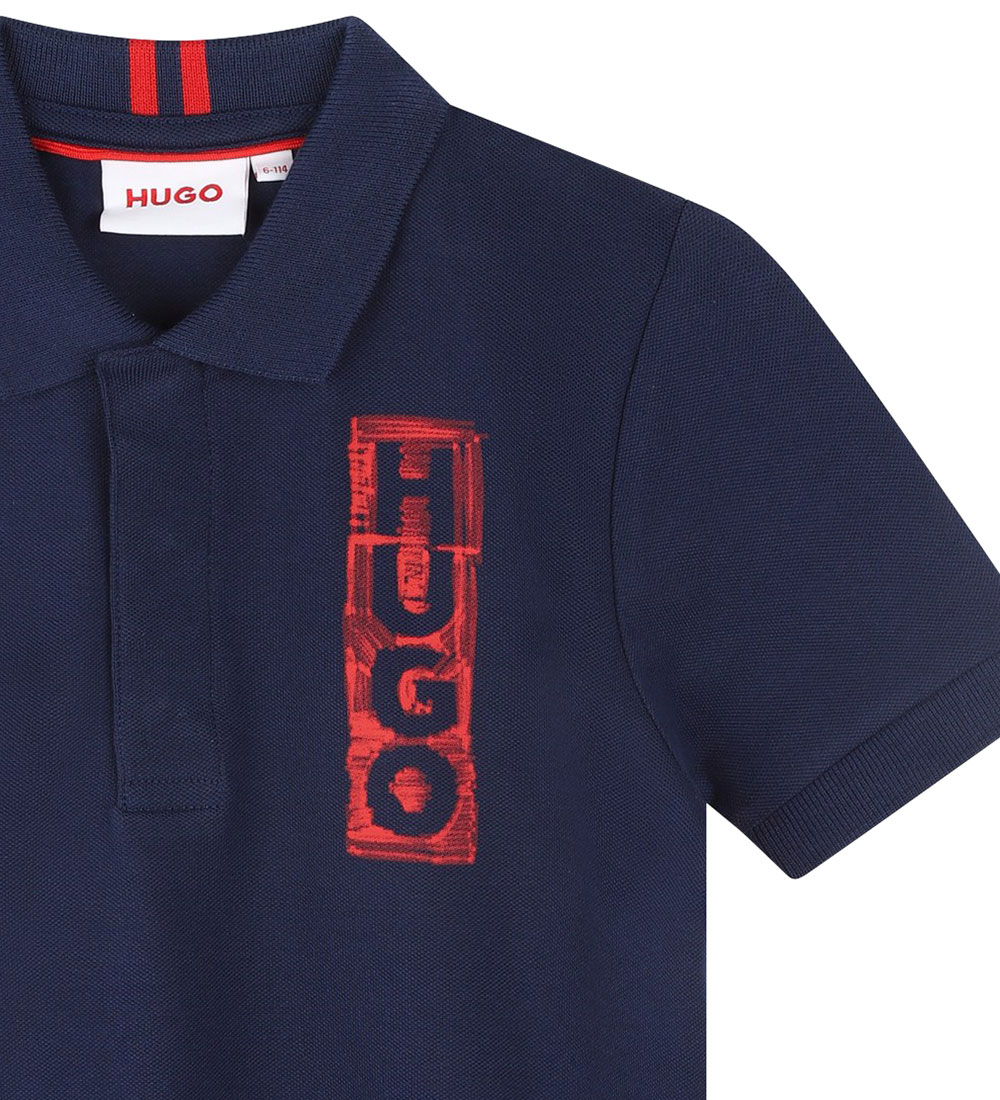 HUGO Polo - Medieval Blue w. Red