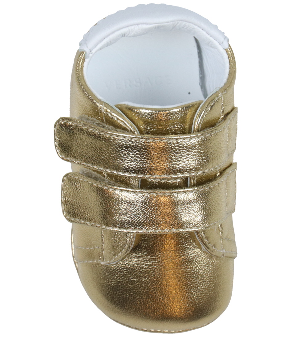 Versace Skinntofflor - Gold/White