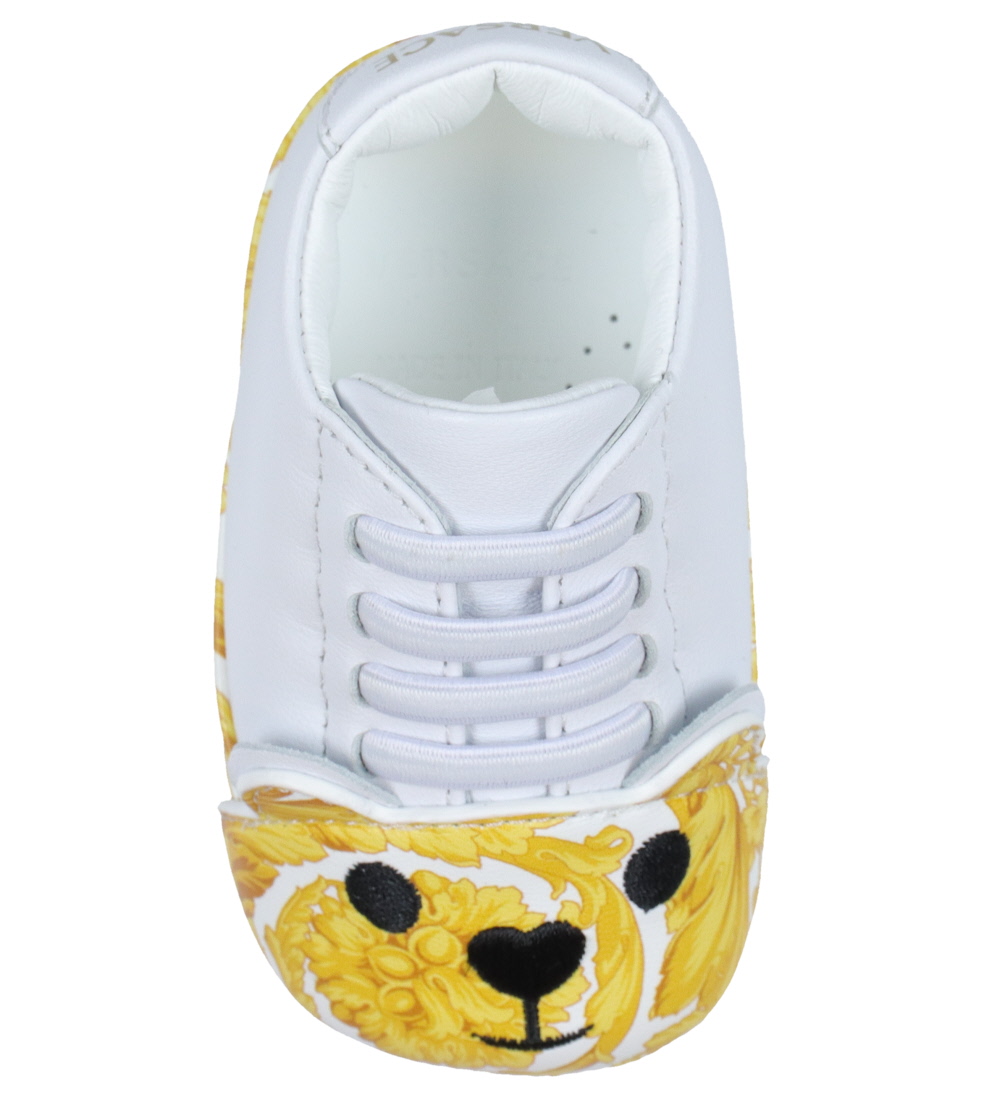 Versace Skinntofflor - White/Gold