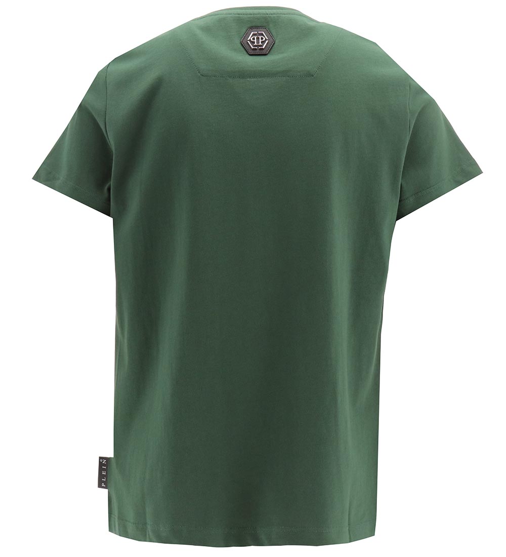 Philipp Plein T-shirt - Green w. Print/Rhinestone