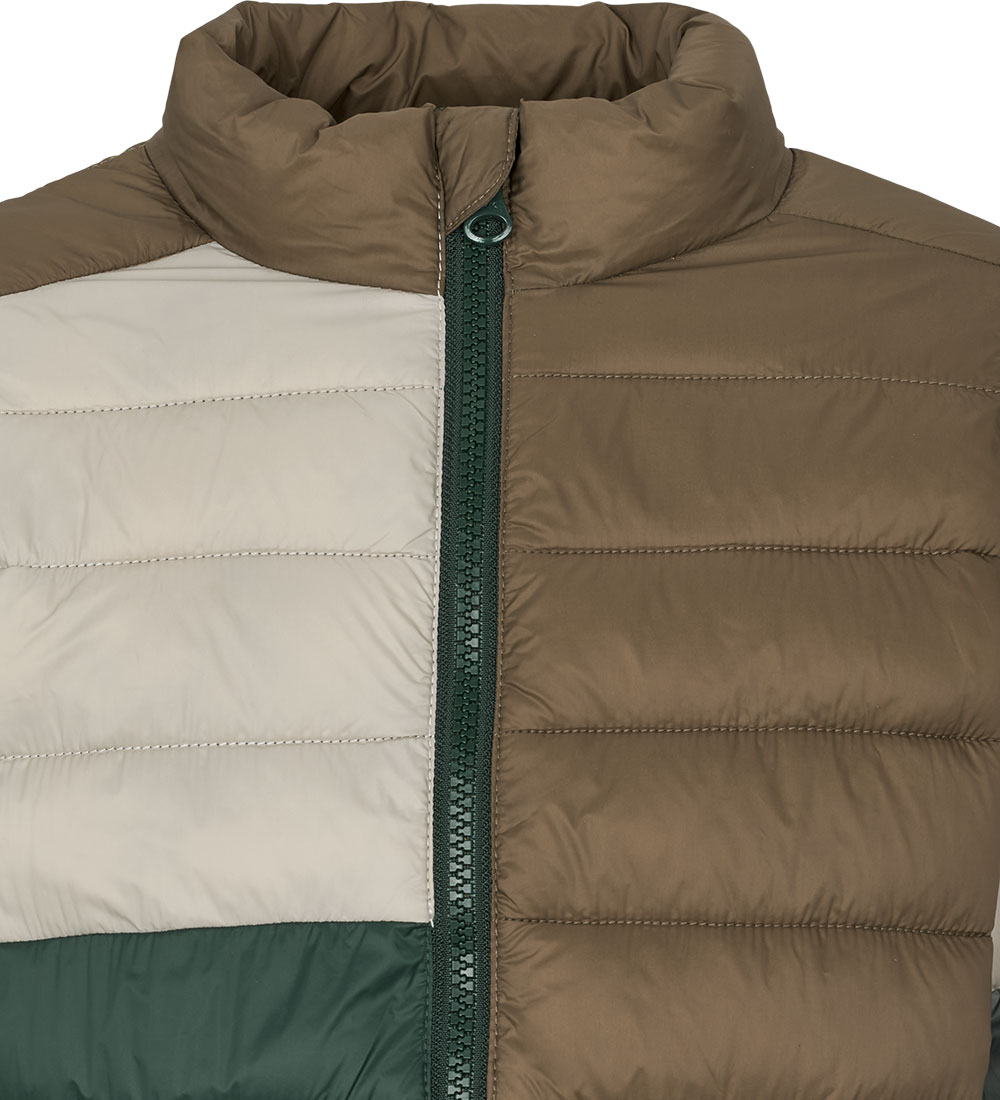 MarMar Padded Jacket - Vegan Pouf - Owe - Dark Leaf Block
