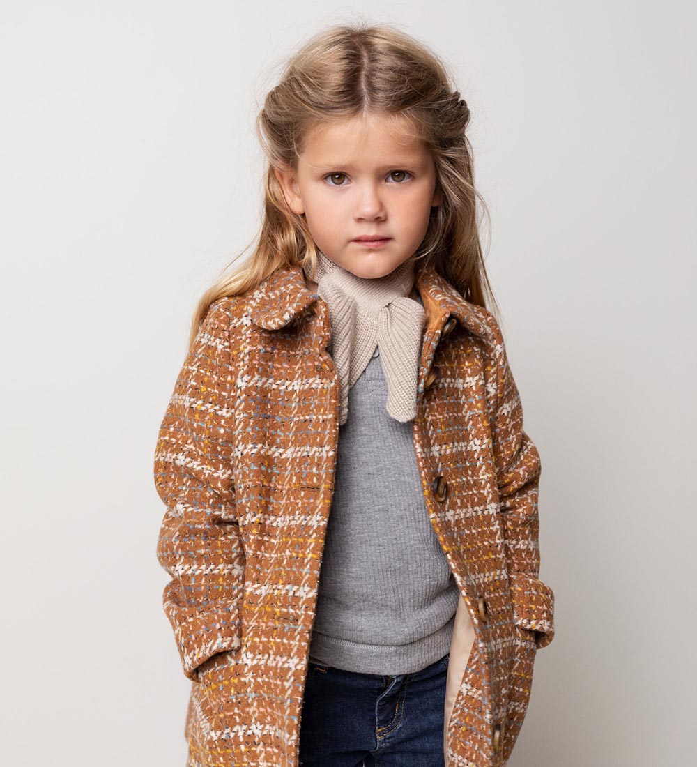 MarMar Jacket - Polyester/Wool - Olive - Caramel Check