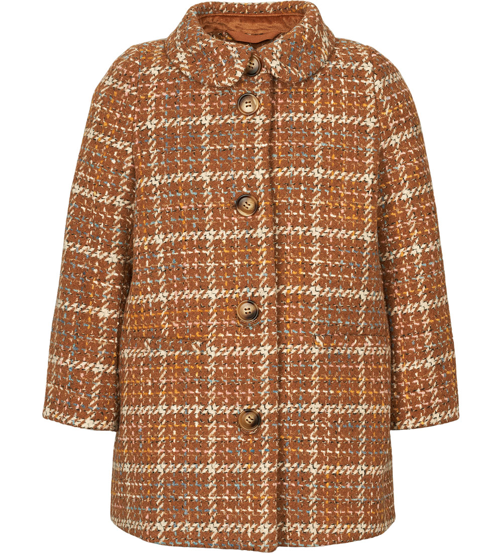 MarMar Jacket - Polyester/Wool - Olive - Caramel Check