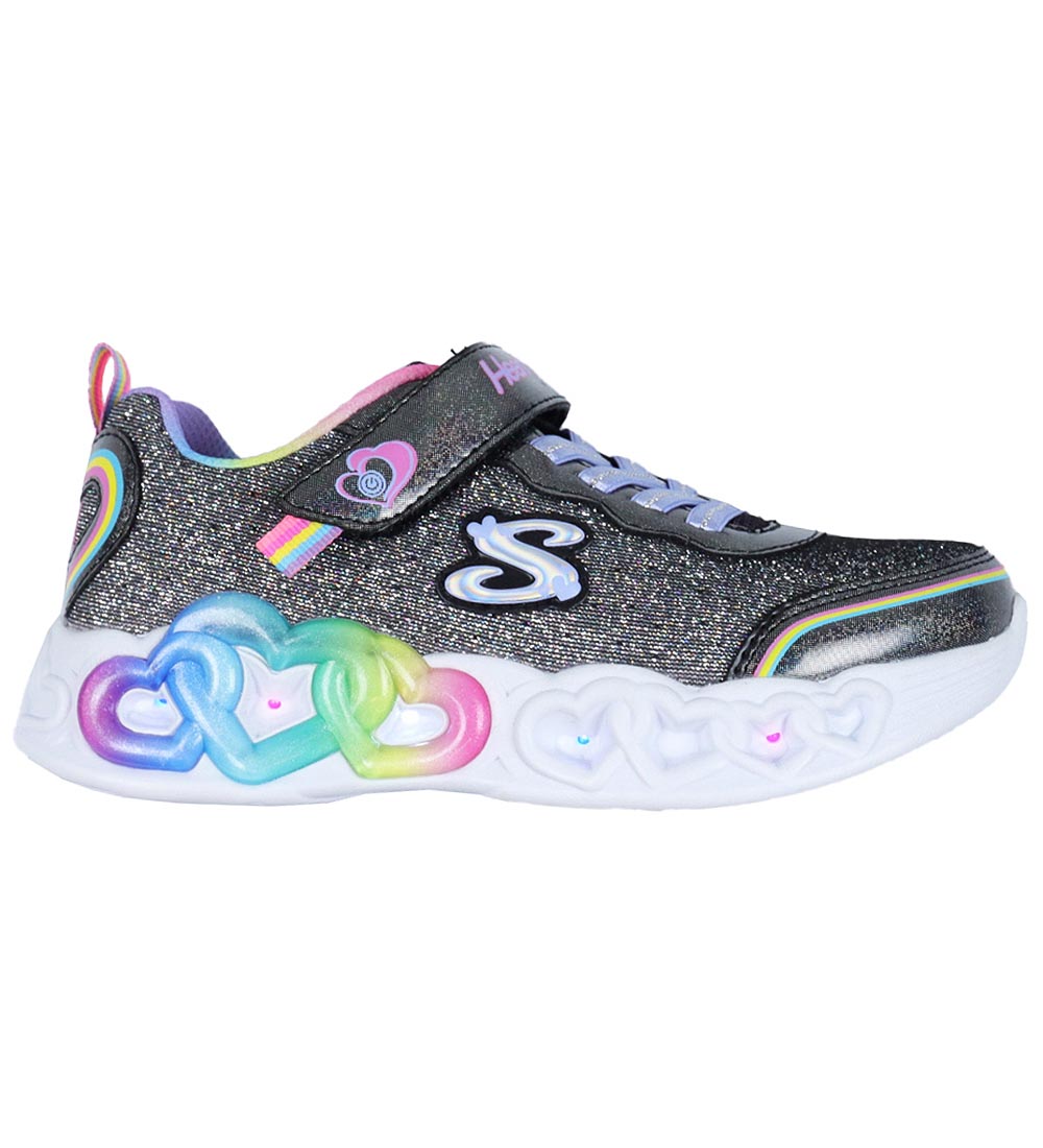 Skechers Shoe w. Light - Infinite Hearts - Black/Multi