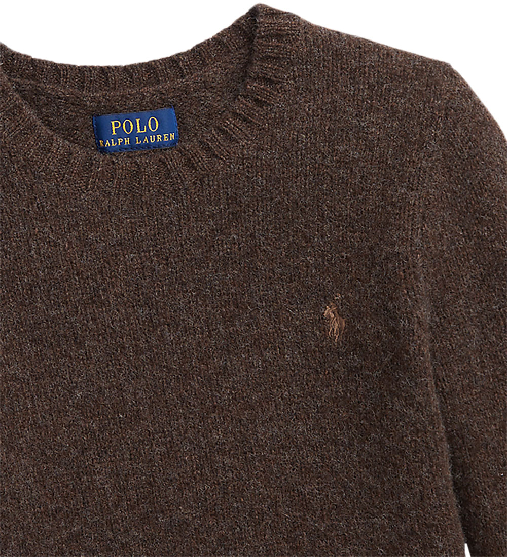 Polo Ralph Lauren Blouse - Wool - Brown w. Flops